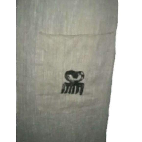 Vintage 80's Positive Influence Dress Linen Duster Tribal Boho Grandmother Plus - Picture 11 of 14